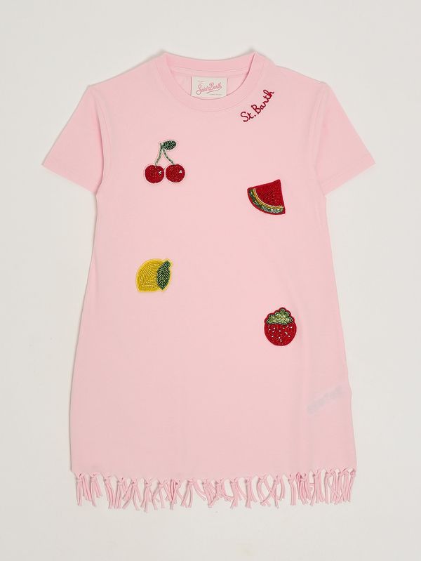 Copricostume bambina Abbey in cotone Fruits 20 Beads Emb MC2 Saint Barth