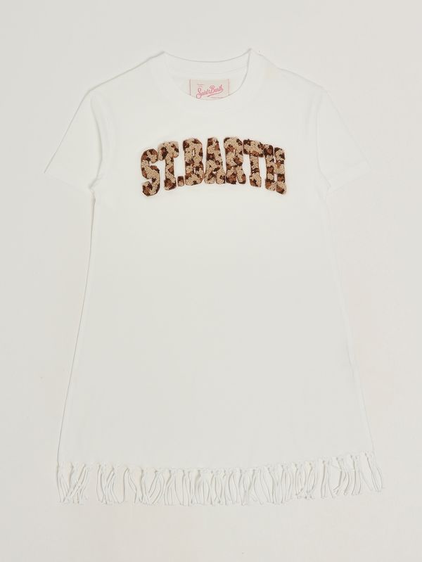 1. Copricostume bambina Abbey in cotone Stb Leopard Terry 01n Emb MC2 Saint Barth aby0001