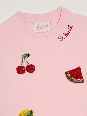 3. Copricostume bambina Abbey in cotone Fruits 20 Beads Emb