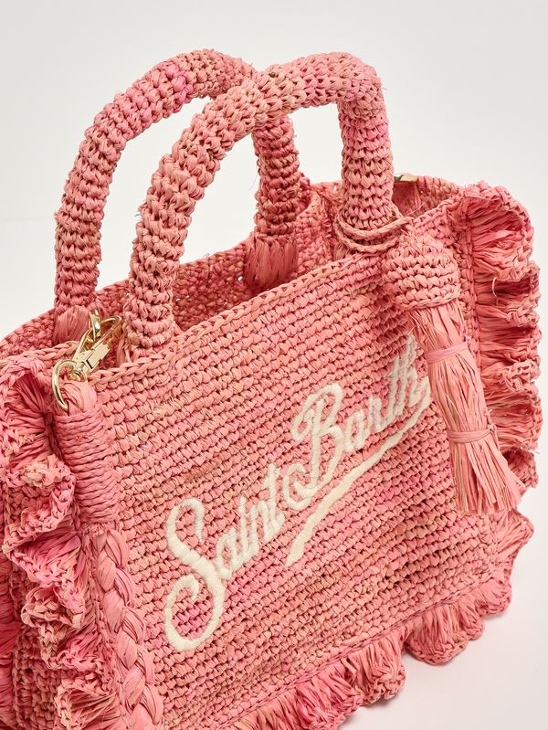 6. Damenhandtasche aus Bast Rosa MC2 Saint Barth rafv002
