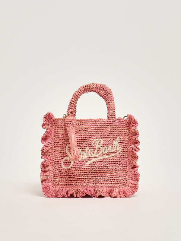 1. Damenhandtasche aus Bast Rosa MC2 Saint Barth rafv002