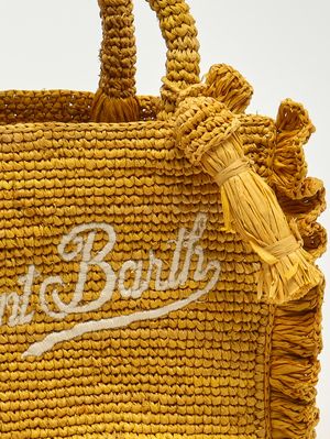5. Damenhandtasche aus Bast Ocker