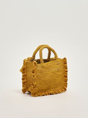 2. Damenhandtasche aus Bast Ocker