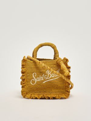 3. Damenhandtasche aus Bast Ocker