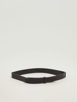 1. Cinturón de hombre No Buckle Bull de piel Negro