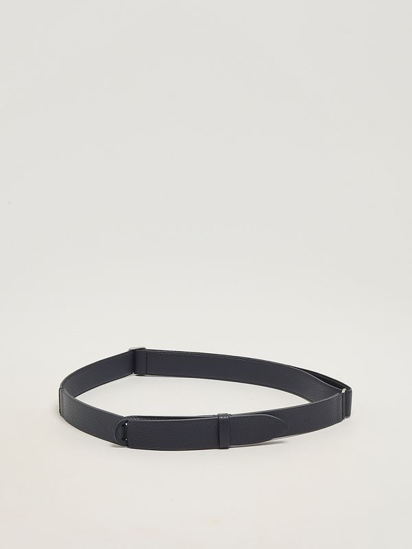 Ceinture homme No Buckle Micron en cuir martelé Marine Orciani