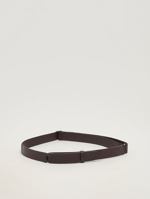 1. Cinturón de hombre No Buckle Micron de piel martillada Ébano