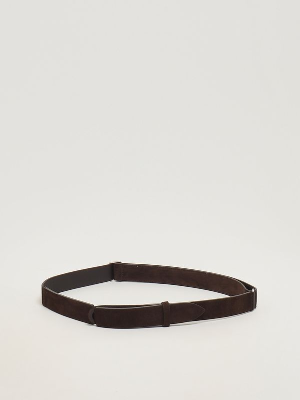 Ceinture homme No Buckle en daim Tête de Maure Orciani