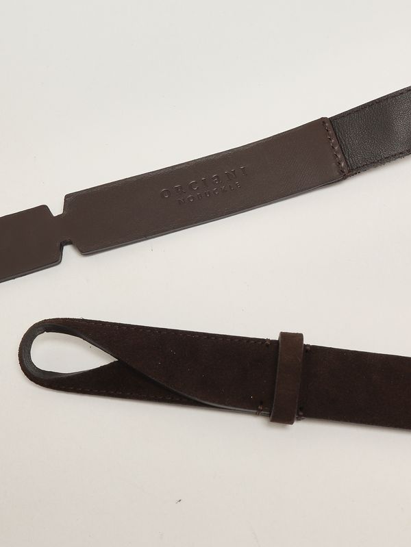 3. Cinturón de hombre sin hebilla de ante Moro Orciani nb0060sue