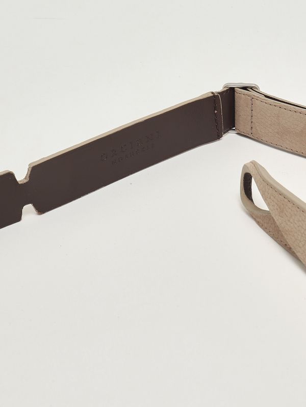 3. Ceinture homme No Buckle Nabucco en cuir nubuck Acacia Orciani nb0127nab