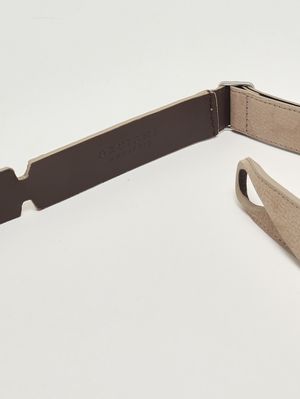 3. Ceinture homme No Buckle Nabucco en cuir nubuck Acacia