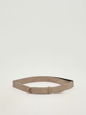 1. Ceinture homme No Buckle Nabucco en cuir nubuck Acacia