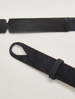 3. Cintura uomo No Buckle Nabucco in pelle nabuk Notte
