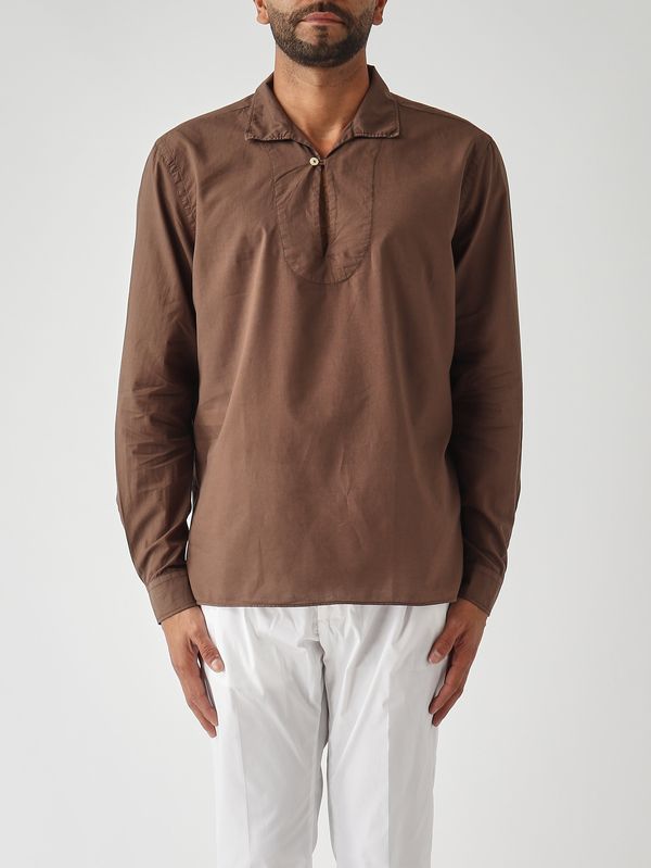 Camicia uomo in mussola di cotone Testa Di Moro Tintoria Mattei