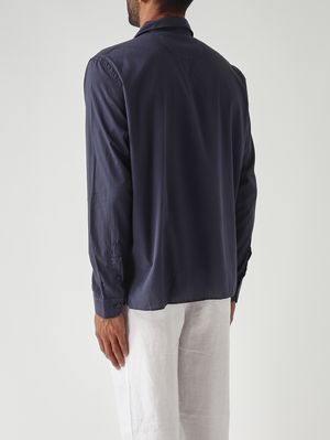 4. Camicia uomo in mussola di cotone Navy