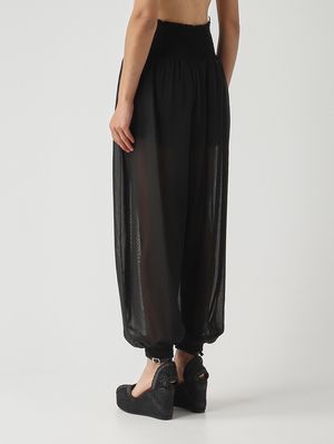 4. Pantalone donna in crepe Nero