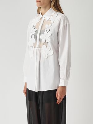 3. Camisa de mujer de algodón Blanco