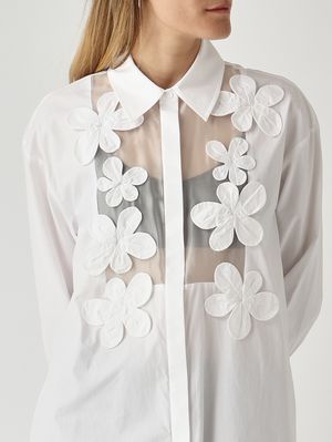 5. Camisa de mujer de algodón Blanco