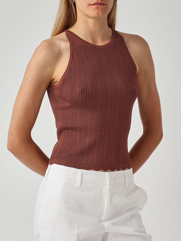 5. Mimosa women's top in viscose blend Cocoa Nenette mimosa