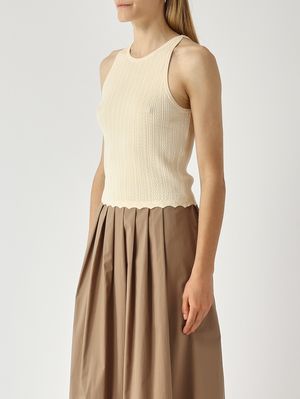 3. Mimosa women's top in viscose blend Champagne