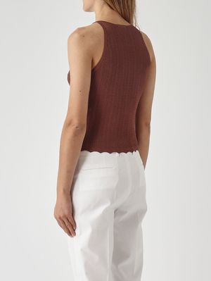 4. Mimosa women's top in viscose blend Cocoa