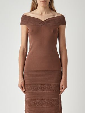 1. Top donna Mora in misto viscosa Cacao