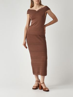 2. Top donna Mora in misto viscosa Cacao