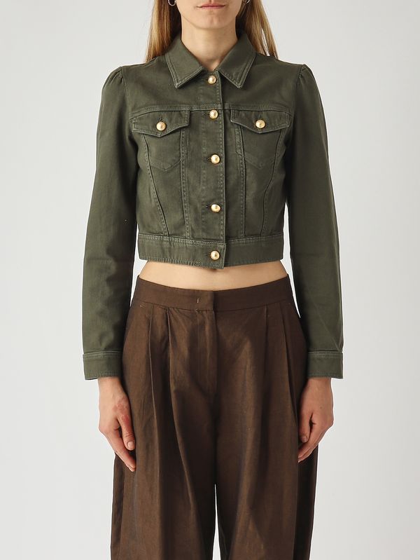 Women's stretch cotton jacket Military Nenette