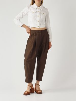 2. Giacca donna in cotone stretch Bianco