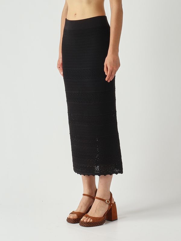 3. Women's knitted skirt Black Nenette whisky