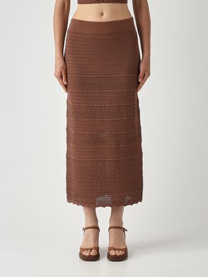 1. Damenstrickrock Kakao