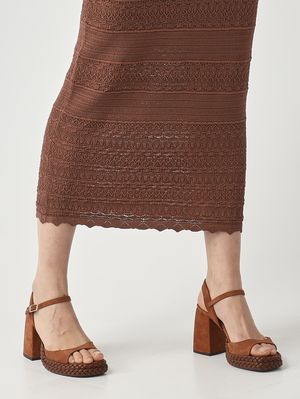 5. Damenstrickrock Kakao