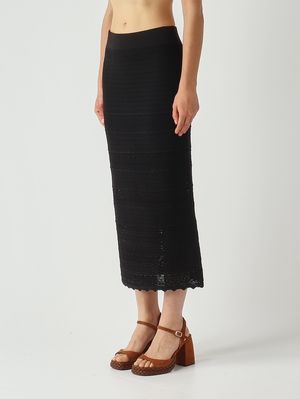 3. Women's knitted skirt Black
