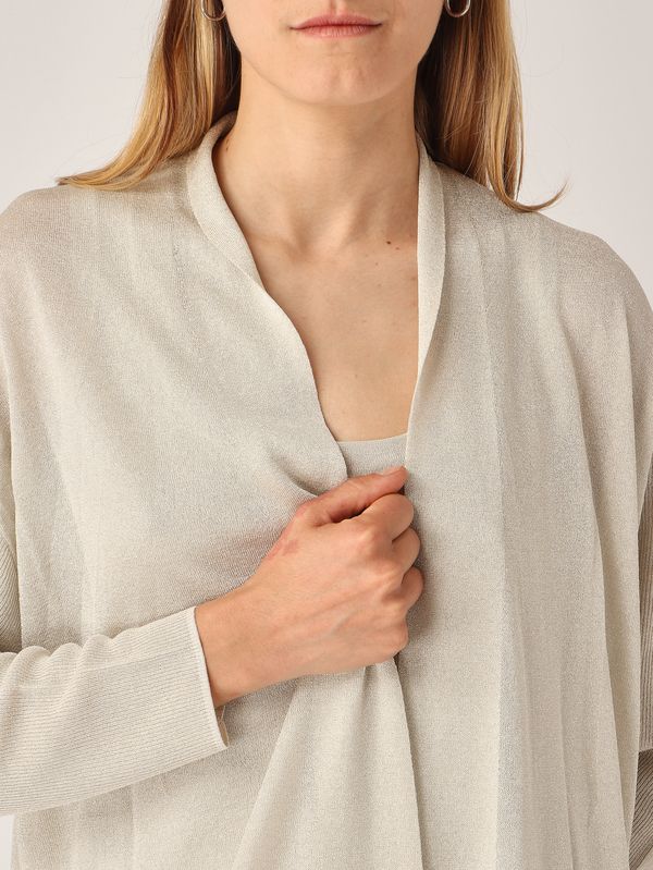 5. Women's lurex viscose cardigan Platinum Nenette cosmo