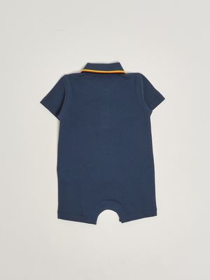 2. Barboteuse en coton extensible pour bébé garçon Bleu marine