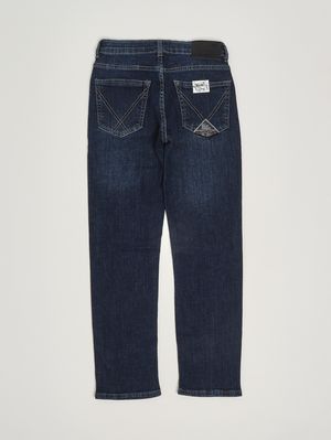 2. Vaqueros de niño en denim de algodón Denim oscuro