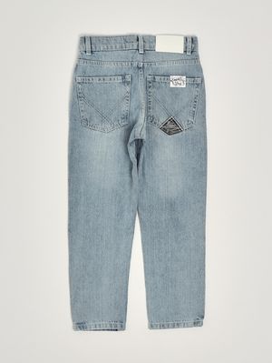 2. Vaqueros de niño en denim de algodón Denim claro