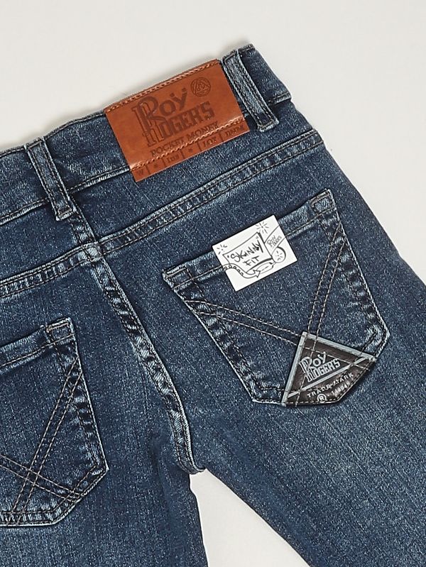 3. Boys' stretch cotton jeans Medium-wash denim Roy Roger's rg15000