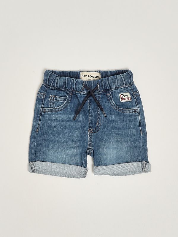 1. Shorts für Neugeborene aus Stretch-Baumwoll-Denim Mittlerer Denim Roy Roger's rg19000