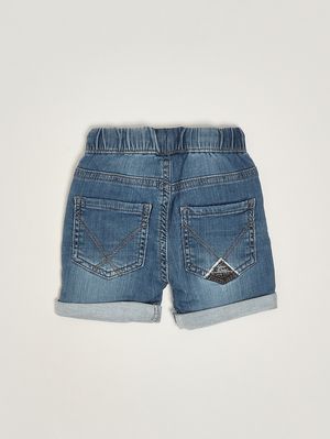 2. Shorts für Neugeborene aus Stretch-Baumwoll-Denim Mittlerer Denim