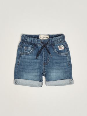 1. Shorts für Neugeborene aus Stretch-Baumwoll-Denim Mittlerer Denim