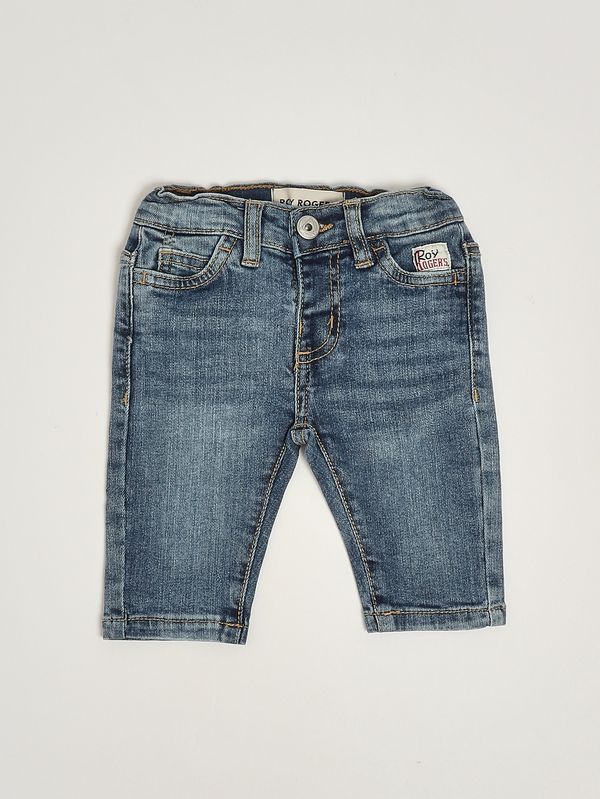 1. Jeans neonato in denim di cotone stretch Denim Medio Roy Roger's rg19100