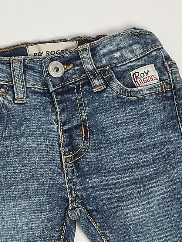 3. Jeans neonato in denim di cotone stretch Denim Medio Roy Roger's rg19100