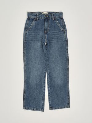 1. Jeans bambino in denim di cotone Denim Medio