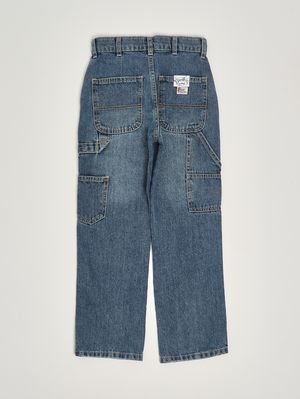 2. Jeans bambino in denim di cotone Denim Medio
