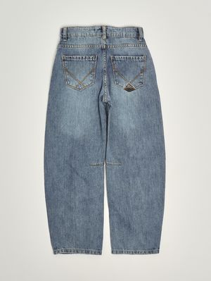2. Jeans bambina in cotone Denim Chiaro