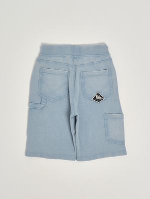 2. Short pour garçon en molleton de coton Céleste