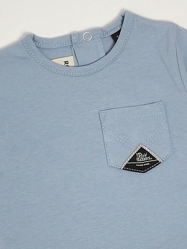 3. T-shirt neonato in cotone stretch Azzurro Roy Roger's rg18800
