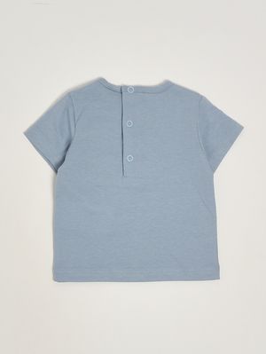2. T-shirt neonato in cotone stretch Azzurro