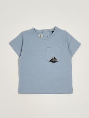 1. T-shirt neonato in cotone stretch Azzurro